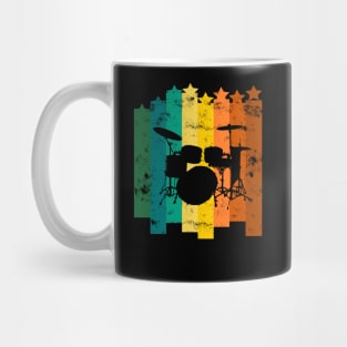 Retro Drums Drummer Gift Drumming Vintage Mug